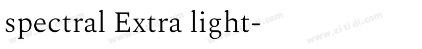 spectral Extra light字体转换